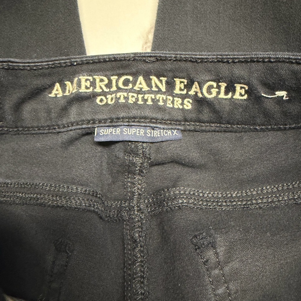 American Eagle Size 2 Black Women’s Skinny Super Super Stretch Jegging - Picture 7 of 9